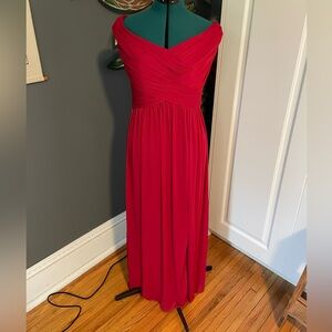 Red Formal Bridesmaid Gown